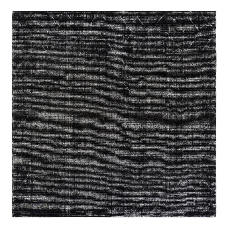 Cyndle Hand-Tufted Wool Geometric Area Rug, Square 7'10"