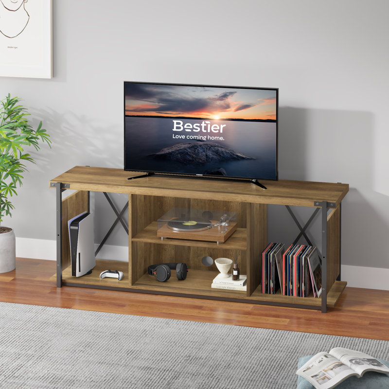 Meuble télé pour téléviseur de 65 po ou moins Timothy, Chêne rétro