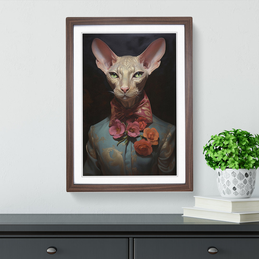 Sphynx Cat Orphism - Framed Print