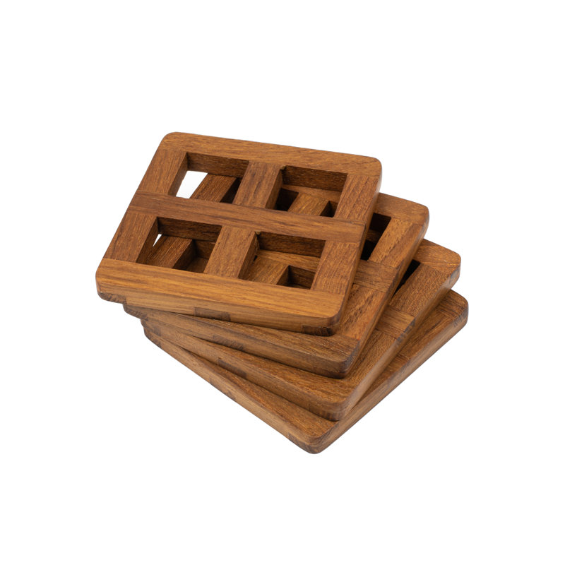 Premium Grade Teak Coaster Set