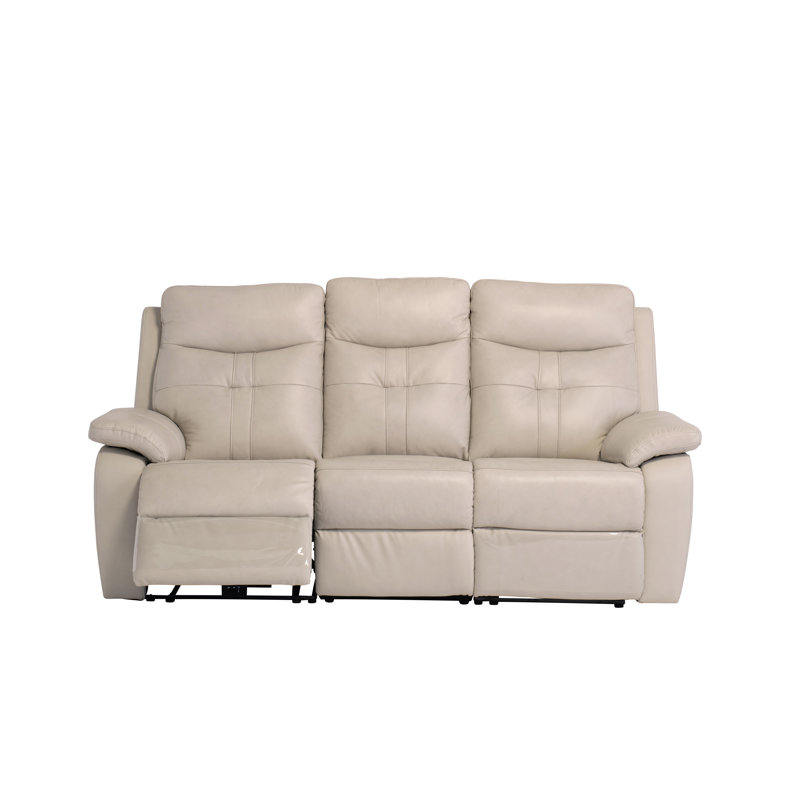 Dmaria 3 Seater Electric Reclining Sofa, Light Stone