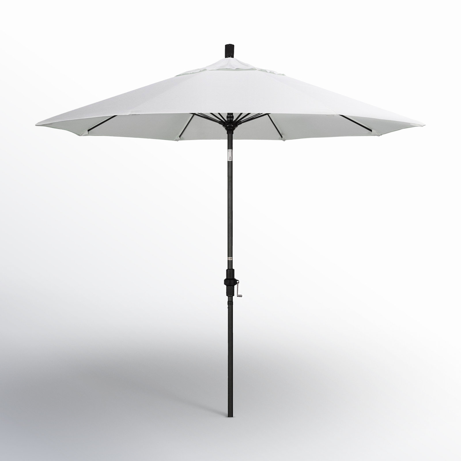 Roverta 9' Sunbrella® Market Umbrella, Canvas Natural Sunbrella® Canvas, Black