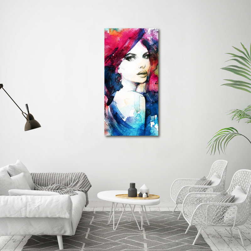 Abstraction Of A Woman - Wrapped Canvas Print