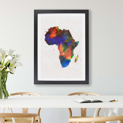 Map of the Continent of Africa - Framed Print