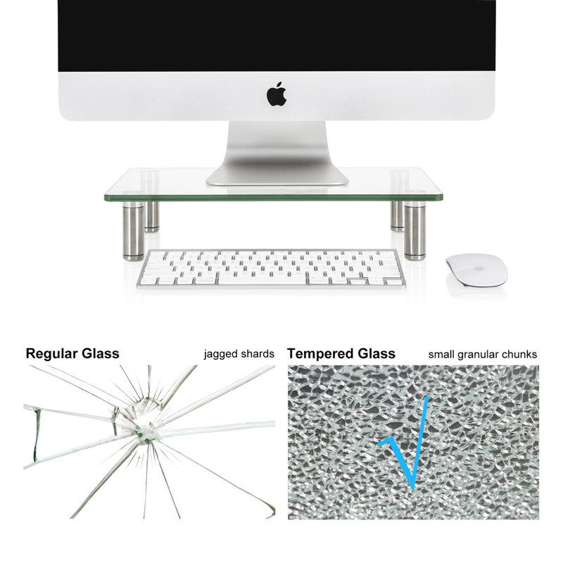 Glass Stackable Monitor Stand