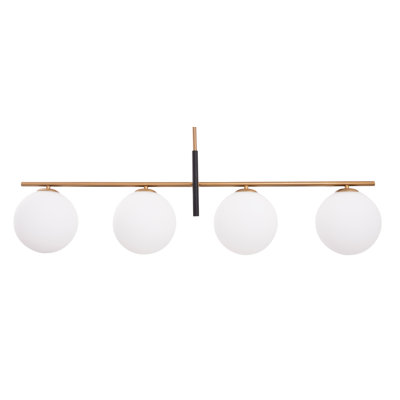 Gerane Modern Gold Linear 4 Light Chandelier