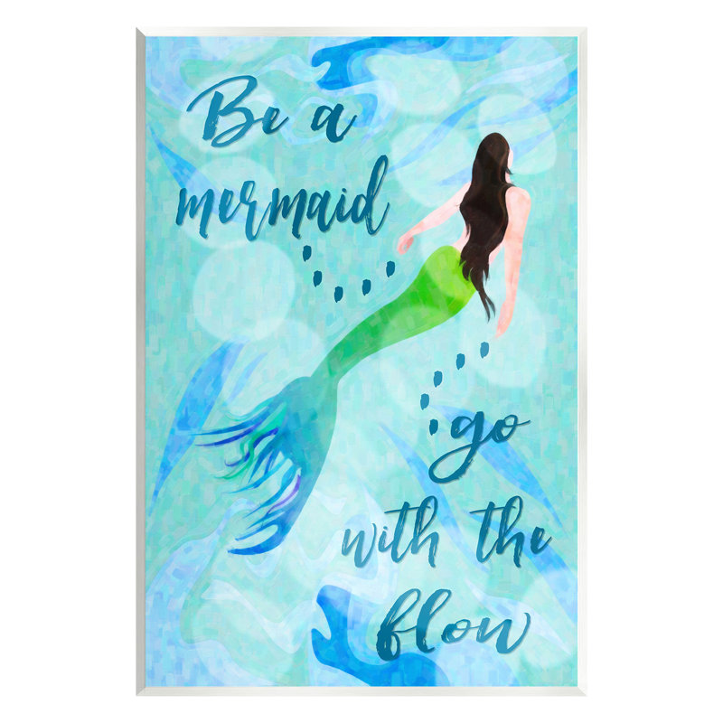 «Go With Flow Mermaid» par GraffiTee Studios, H 15 po x l 10 po