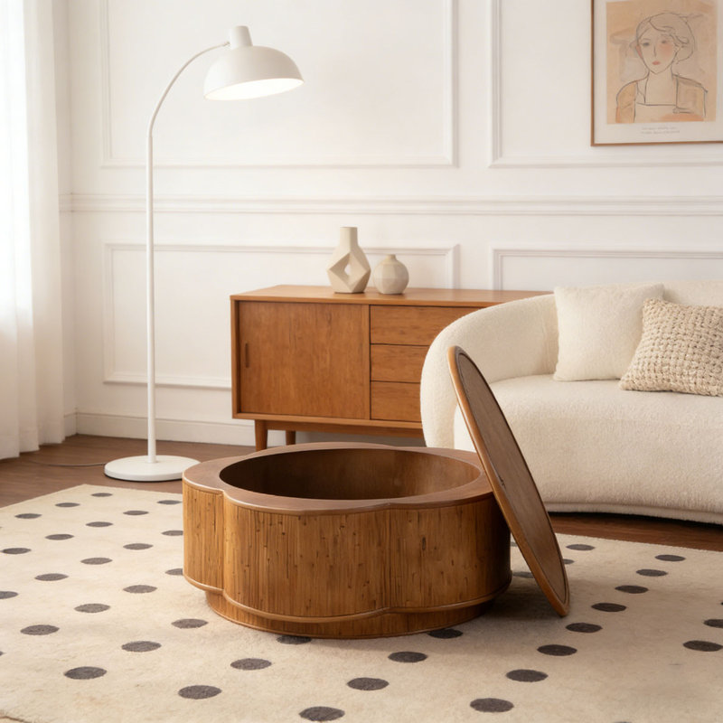 Table basse avec rangement amovible