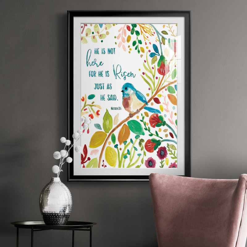 He Is Risen - Peinture avec cadre photo, H 30,5 po x l 42,5 po x P 1,5 po, Noir