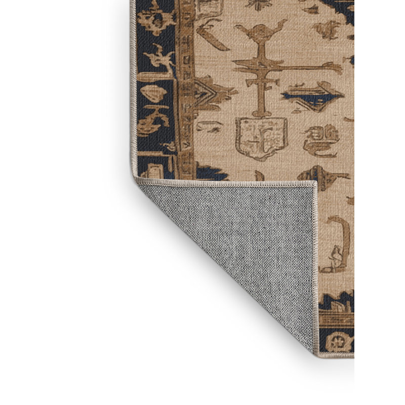  Washable Nantucket Heritage Coastal Area Rug, Rectangle 5' x 8'