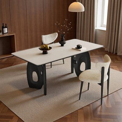 Ensemble de table de salle à manger simple en pierre frittée haut de gamme