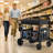 Stroller For 4 Kids, Foldable 4 Seats Outdoor Stroller Wagon With Canopy-123300916