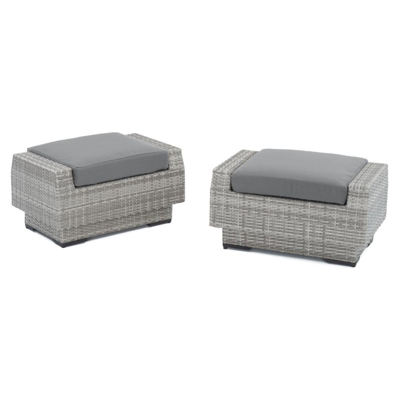 Cannes 5 Piece Club Seating Group with Cushions, Charcoal Grey Sunbrella®