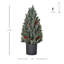Arbre de Noël artificiel de 18 po de haut miniature enneigé et enneigé, décoration de Noël avec pommes de pin et baies