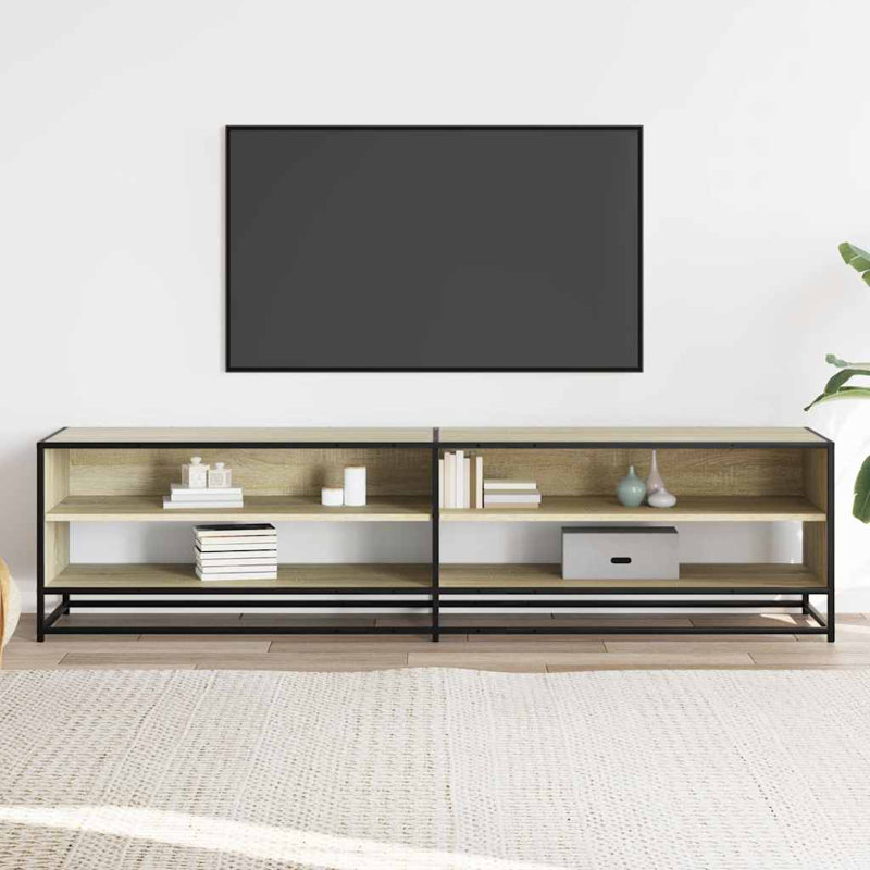 Amaryana Unfinished TV Stand for TVs up to 24", Sonoma/Oak, 180.5cm