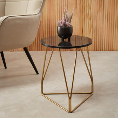 Sahida Marble Top Side Table
