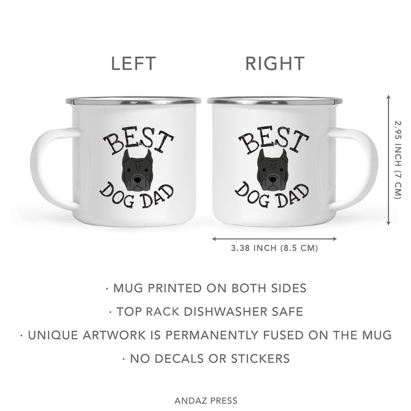 Grande tasse à café « Best Dog Dad », Pitbull américain