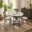 Ensemble table et chaises de salle à manger 5 pièces pour 4 personnes, avec table en bois massif et 4 chaises pour la cuisine-598828171-598828169