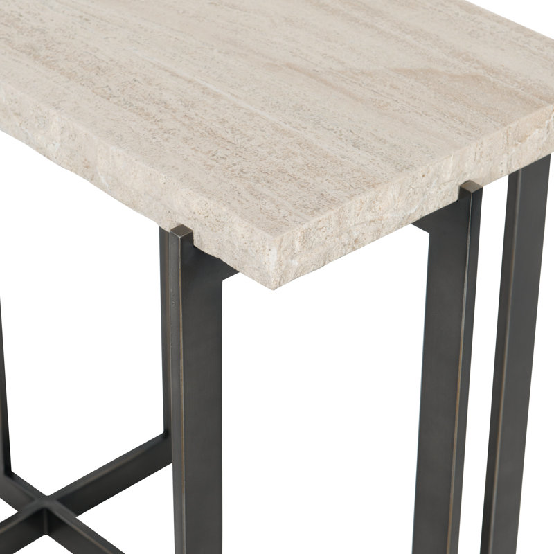 Hathaway 57.13'' Stone Top Console Table