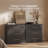 Fluted Modular Sideboard Cabinet with 3 Drawers, Ebony-18758547