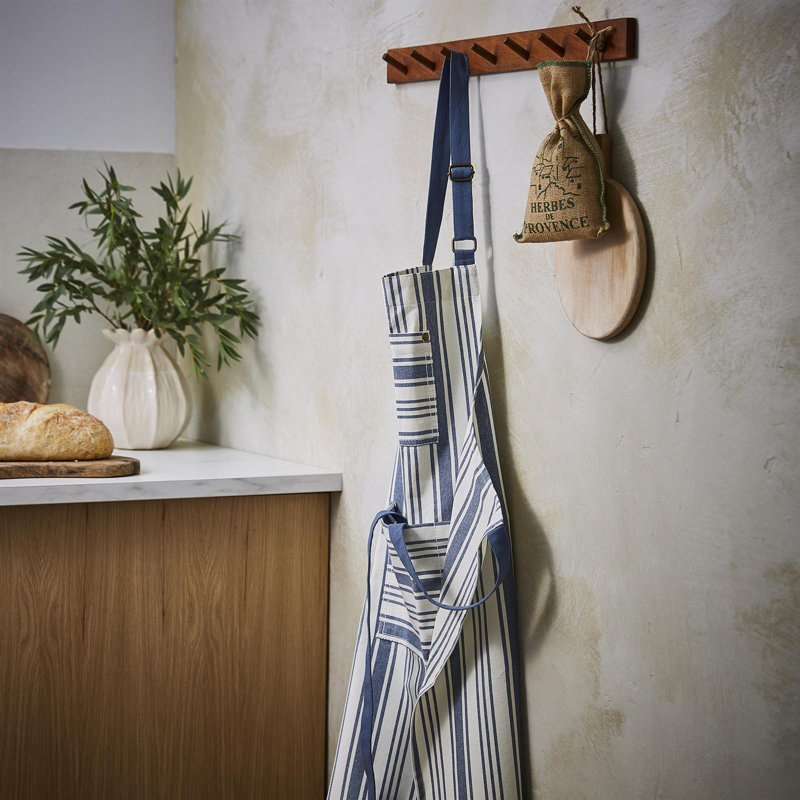 Denim Stripe Striped Cotton Bib Apron
