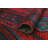 One-of-a-Kind 3'2" x 10'1" 1980s Runner Wool Area Rug in Blue and Red