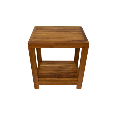 17.7 in. W Teak Shower Bench