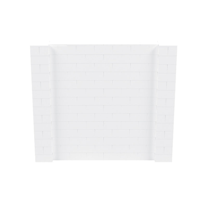 Ensemble mural de blocs géants 7 'T, H 84 po x L 96 po, Blanc