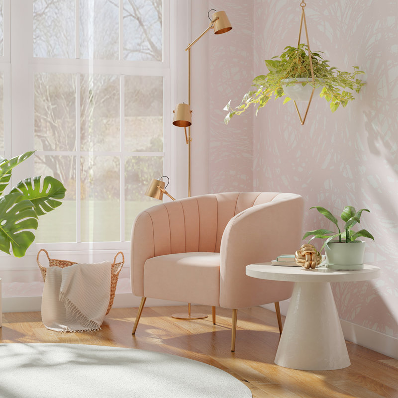 Fauteuil demi-tonneau Samouri, Mousseline de soie velours