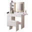 Vanity Desk With Lighted Mirror & Power Outlet, Adjustable Brightness, Spacious Storage, And Comfortable Stool For Makeup And Organization