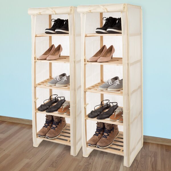 Rebrilliant 20 Pair Shoe Storage Cabinet