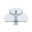 Lavabo de salle de bain mural circulaire en verre avec robinet console unique