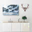 Grey Wolf In A Winter Forest Painting - Wrapped Canvas-56661101