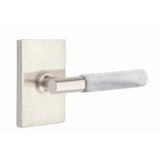 Select Round Privacy (Bed & Bath) Door Lever with Rectangle Rosette