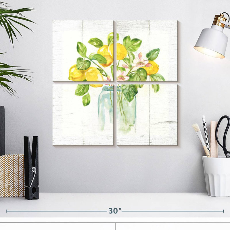 Yarlin Lemon Branches I, 18" H x 18" W