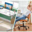 Ensemble de meubles de bureau contemporain 2 pièces - Bureau debout électrique avec fauteuil pivotant en cuir synthétique réglable-449246275
