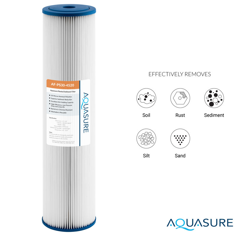 Aquasure Dual-Stage Carbon Block Whole House Water Filtration System