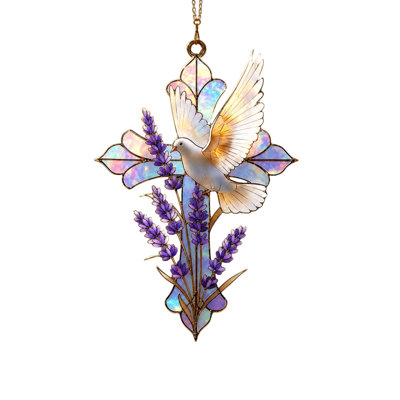 Acrylic  Flat Hanging Piece - Christmas Decoration - Car Hanger And   Colored Glass Style   Window-mounted Memento Piece