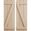 Volets en faux bois avec planche en Z-71284613