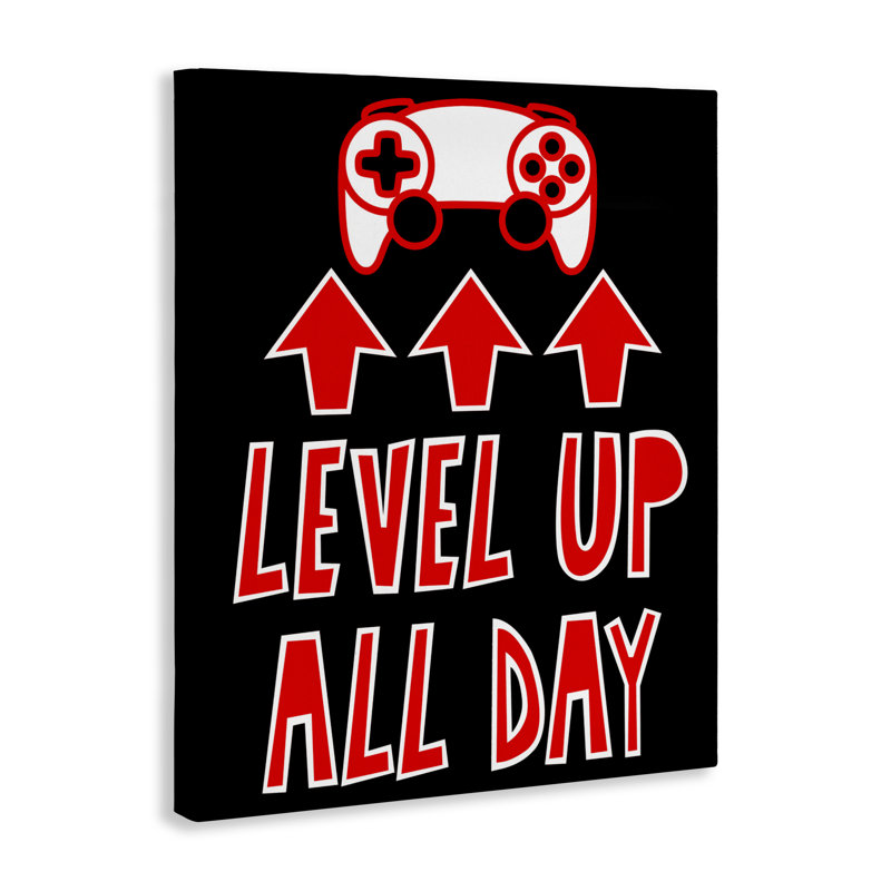 Toile de jeu Niveau Up All Day, design par Marcus Prime, H 40 po x l 30 po