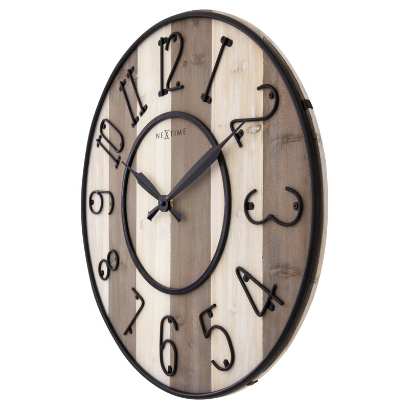 Oxford Wood and metal Wall Clock
