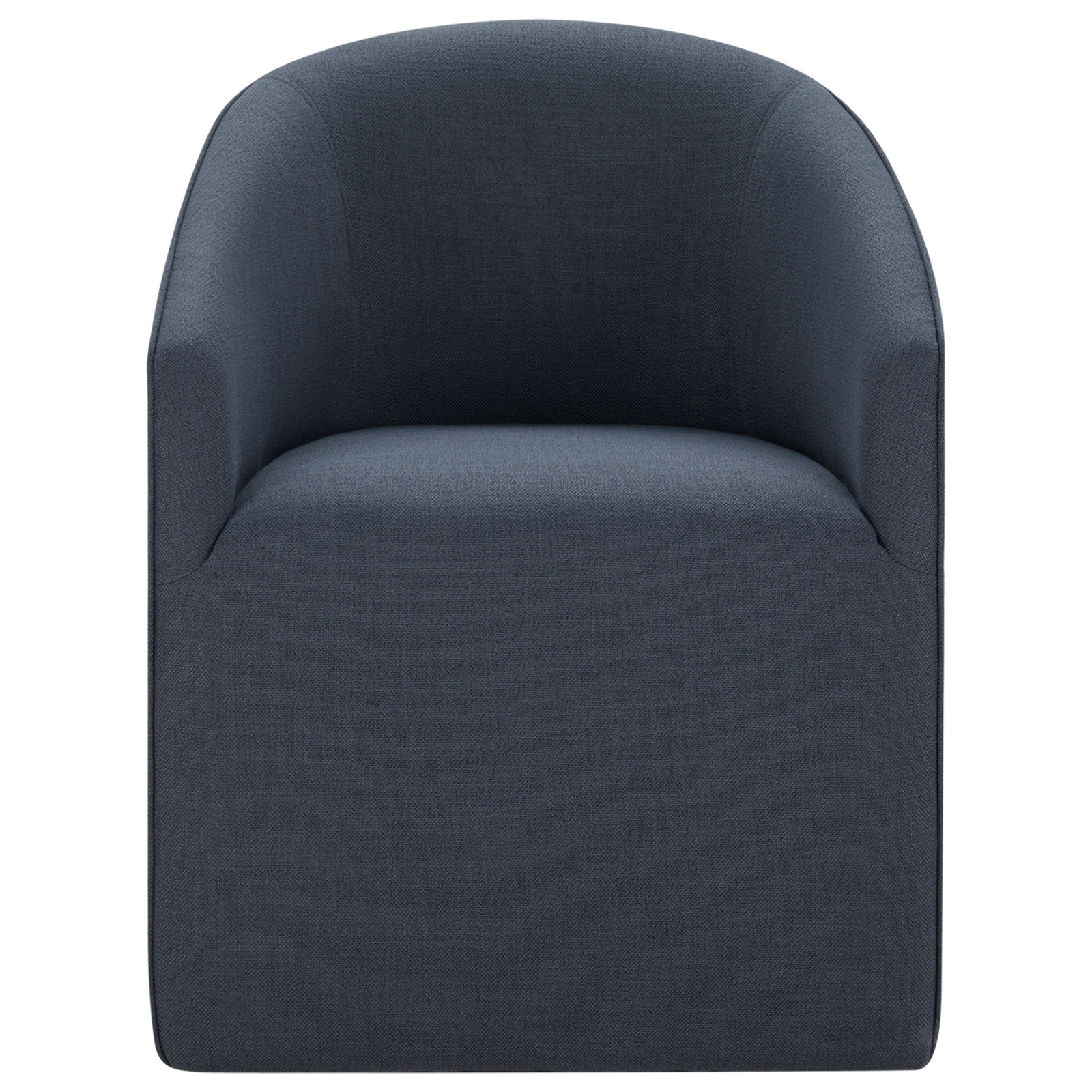 Concorde Caster Dining Chair, Effie Indigo Performance Linen