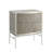 Crinkle Bedside Chest-Nickel/Antique Nickel