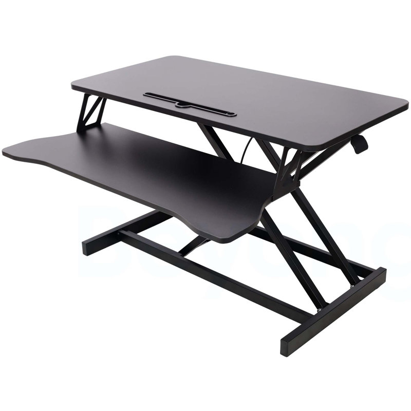 Adjustable Height Standing Laptop Desk,Adjustable Sit to Stand Up Workstation with Keyboard Tray, Black