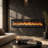 46" Electric Fireplace Insert with 12 Flame Colors, Adjustable Brightness, Remote Control Heating Fireplace with Crystal Stones & Log Set
