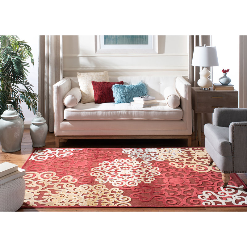 Tapis à motif floral Bailee Performance, Rectangle 5 pi 3 po x 7 pi 6 po