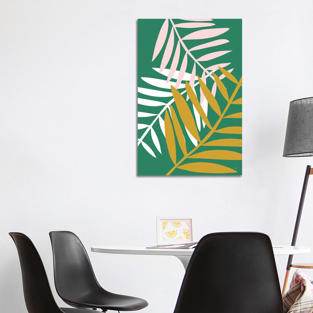 Palm Leaves by Linda Gobeta - Wrapped Canvas Graphic Art