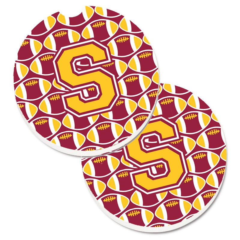 Sous-verre de football, S, Marron / Or
