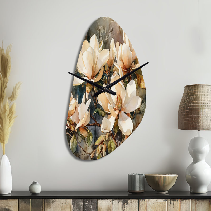 Horloge murale asymétrique en métal Okin, Moyenne