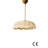 Elegant Adjustable Chandelier, Cream & Gold Metal Body, Ø14.6 x 5.9 inches Base Plate | Height: 7.9 - 25.6 inches | E27 Socket, Max 40W | Perfect for Dining Room & Living Spaces, Stylish & Functional Lighting Solution